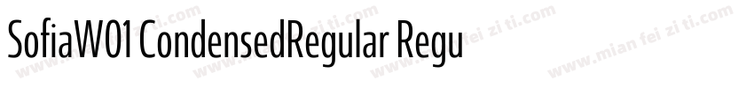 SofiaW01 CondensedRegular Regular字体转换